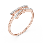 Sparkling Double Curve Ring