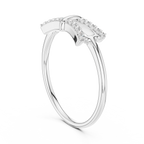 Sparkling Double Curve Ring