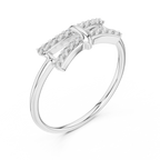 Sparkling Double Curve Ring