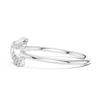 Sparkling Double Curve Ring