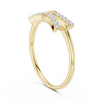 Sparkling Double Curve Ring