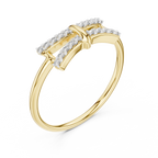 Sparkling Double Curve Ring