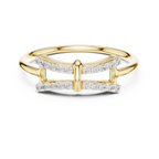 Sparkling Double Curve Ring