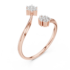 Luxe Twin Bloom Diamond Ring