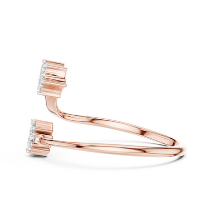 Luxe Twin Bloom Diamond Ring
