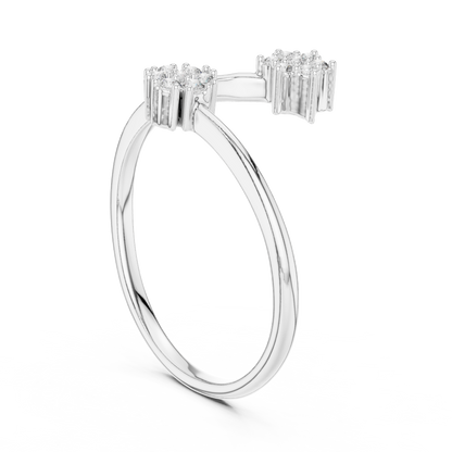 Luxe Twin Bloom Diamond Ring