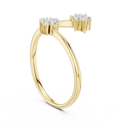 Luxe Twin Bloom Diamond Ring