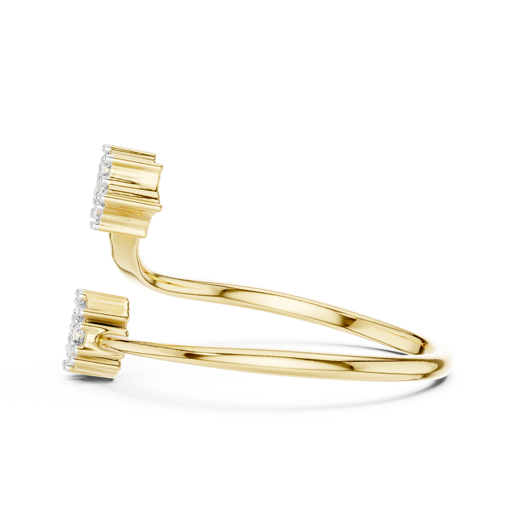 Luxe Twin Bloom Diamond Ring