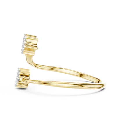 Luxe Twin Bloom Diamond Ring