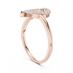 Elegant Teardrop Swirl Ring