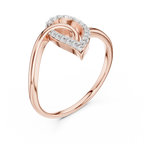Elegant Teardrop Swirl Ring