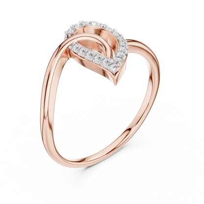 Elegant Teardrop Swirl Ring