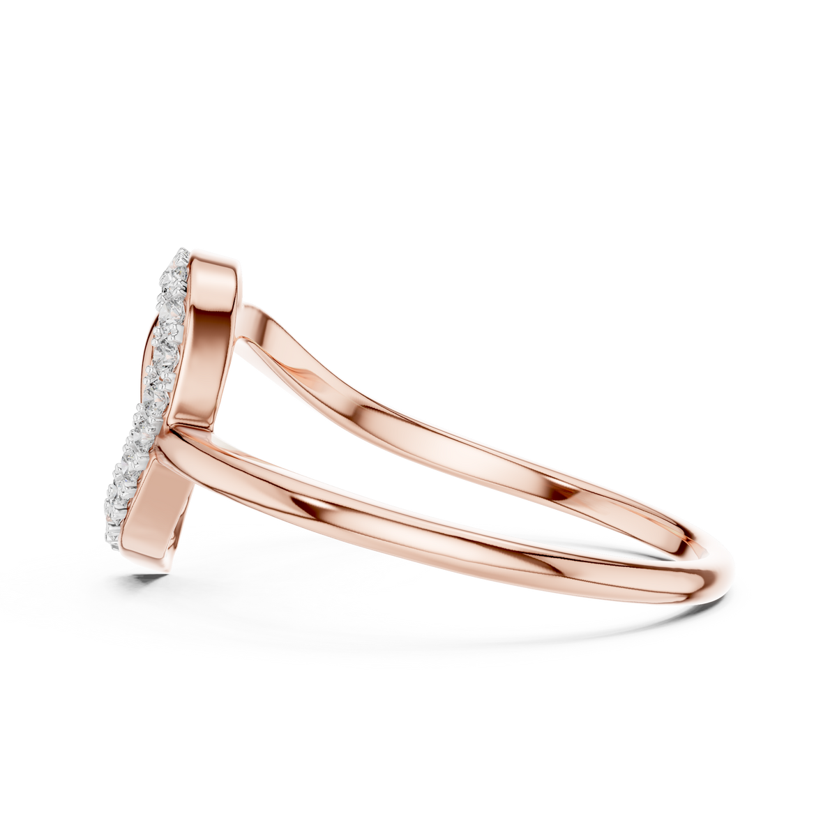 Elegant Teardrop Swirl Ring