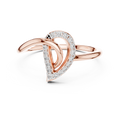 Elegant Teardrop Swirl Ring