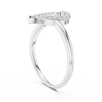 Elegant Teardrop Swirl Ring