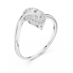 Elegant Teardrop Swirl Ring