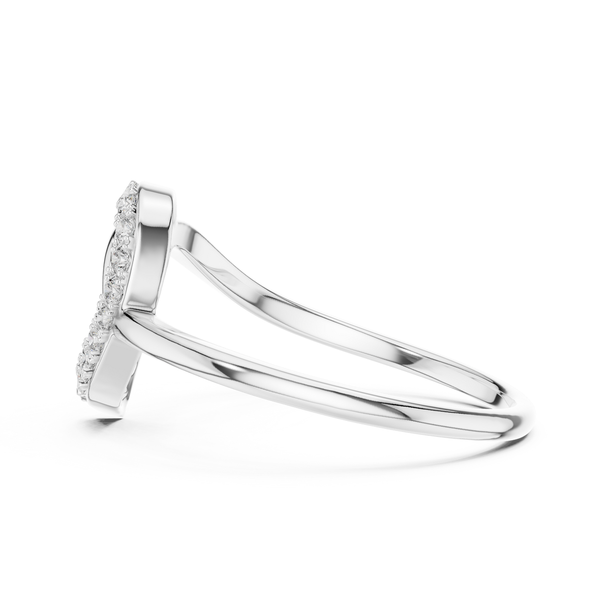 Elegant Teardrop Swirl Ring