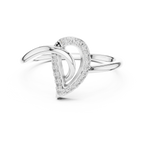 Elegant Teardrop Swirl Ring
