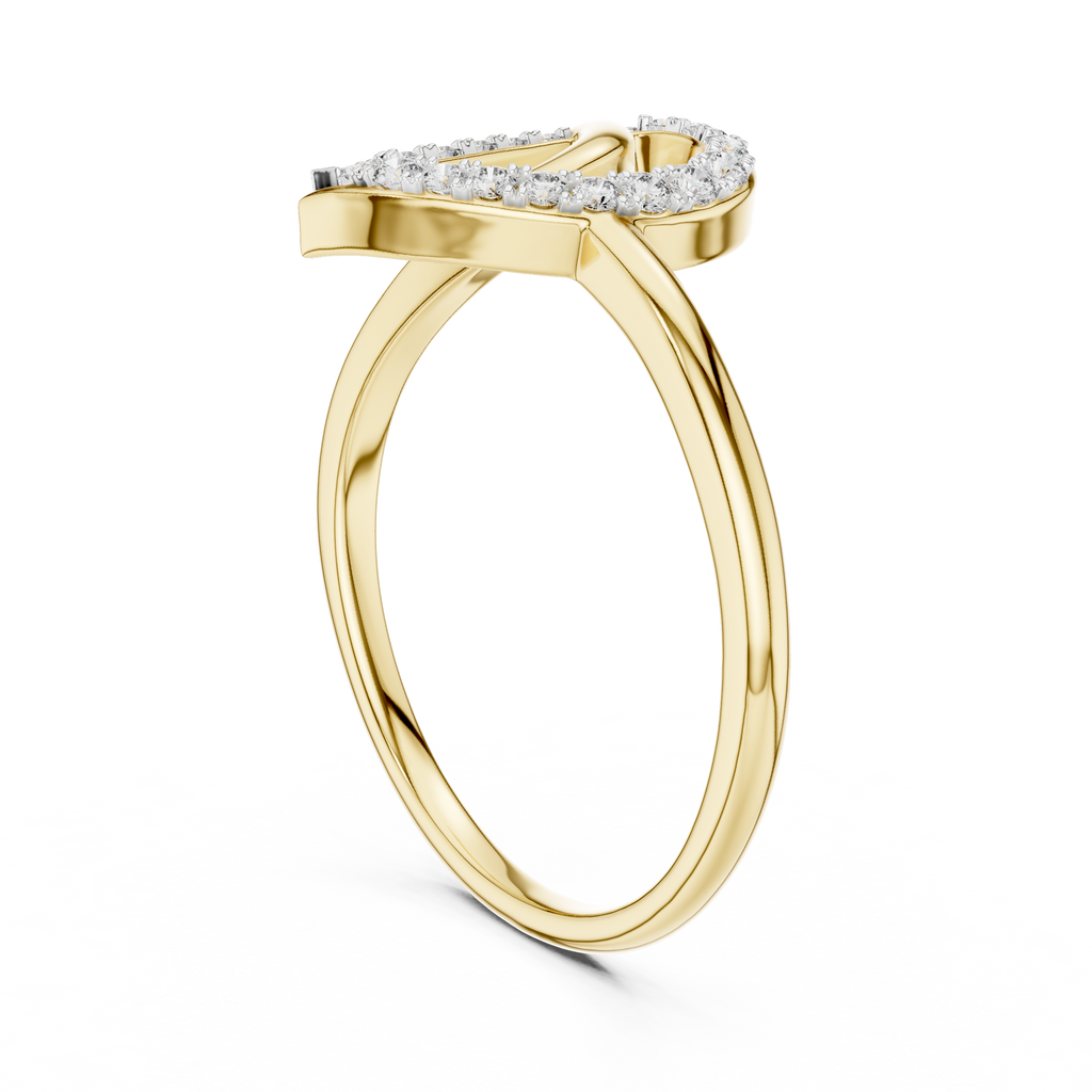 Elegant Teardrop Swirl Ring