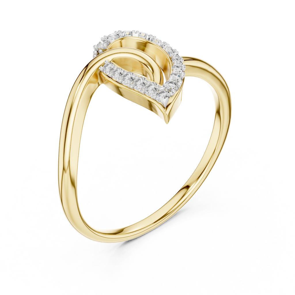 Elegant Teardrop Swirl Ring