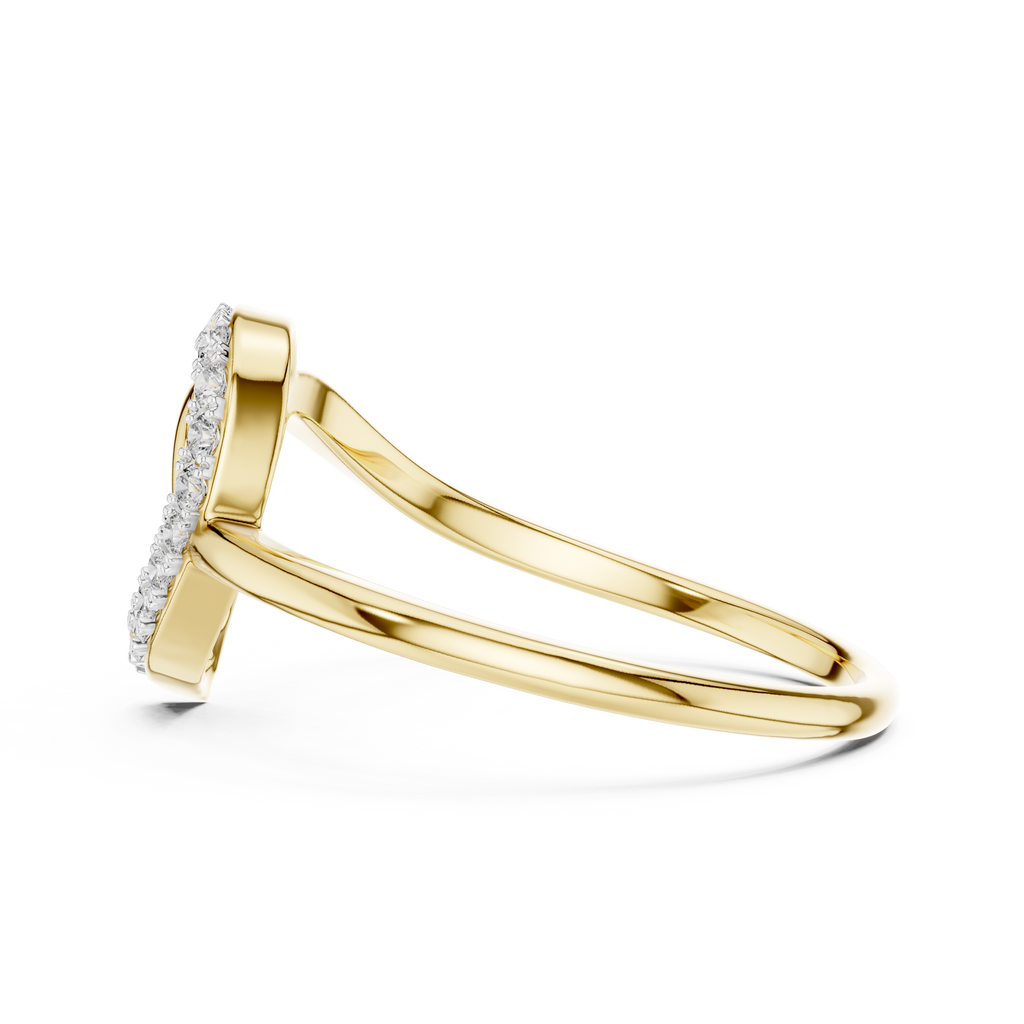 Elegant Teardrop Swirl Ring