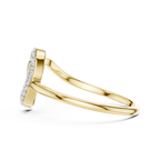 Elegant Teardrop Swirl Ring