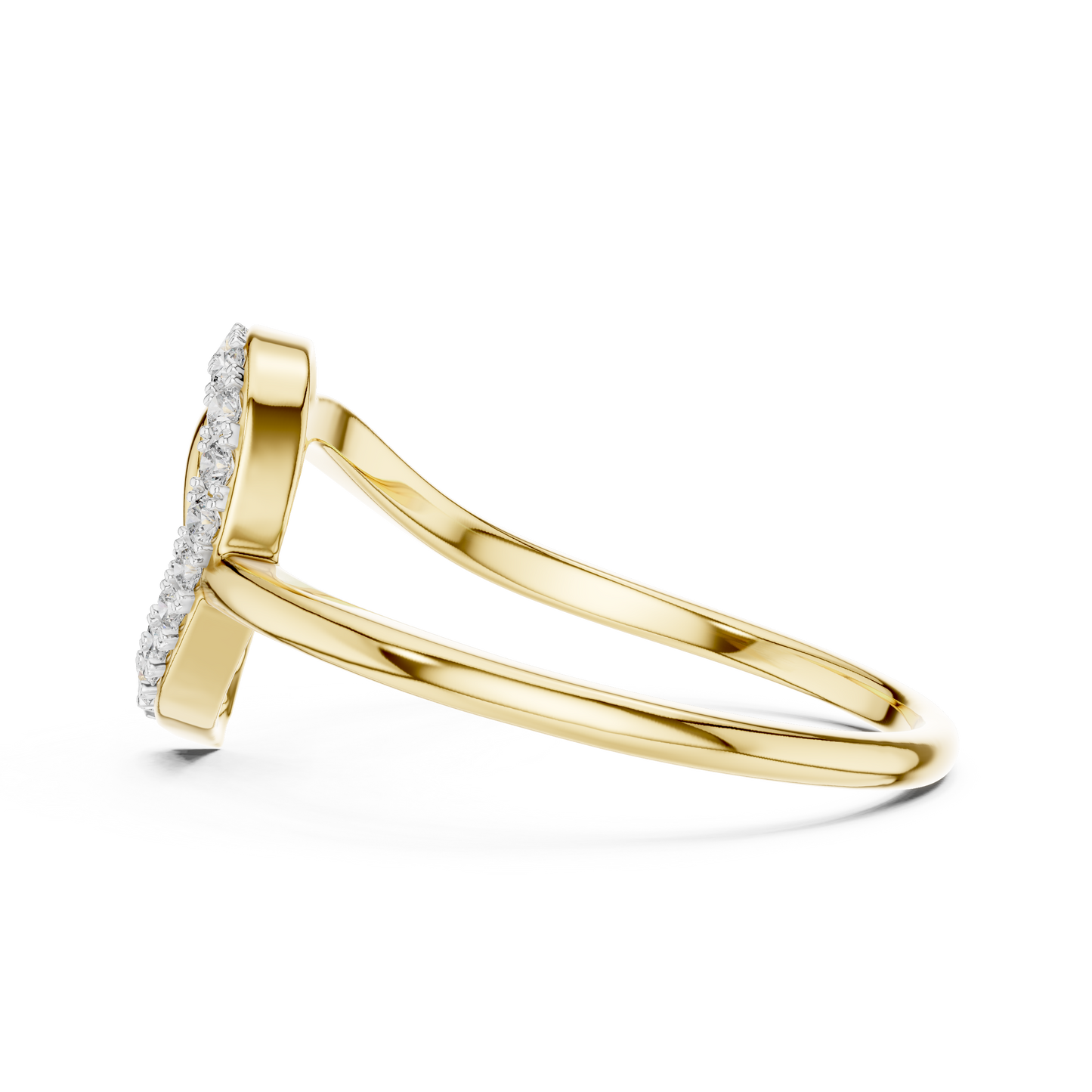 Elegant Teardrop Swirl Ring