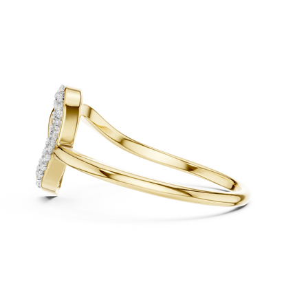 Elegant Teardrop Swirl Ring