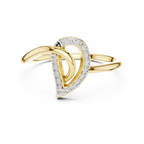 Elegant Teardrop Swirl Ring