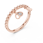 Elegant Dual Heart Dangle Ring
