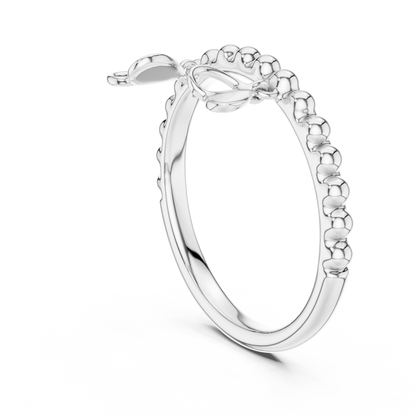 Elegant Dual Heart Dangle Ring