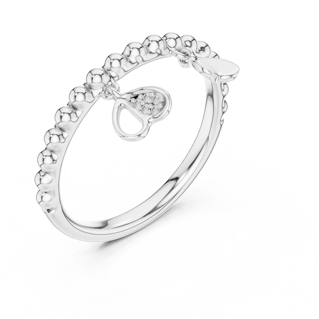 Elegant Dual Heart Dangle Ring