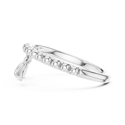 Elegant Dual Heart Dangle Ring