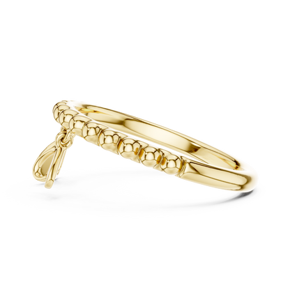 Elegant Dual Heart Dangle Ring