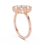Radiant Sunflower Diamond Ring