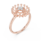 Radiant Sunflower Diamond Ring