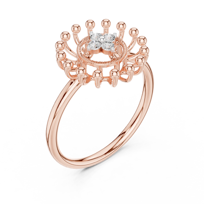 Radiant Sunflower Diamond Ring