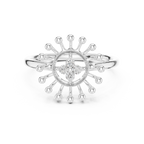 Radiant Sunflower Diamond Ring