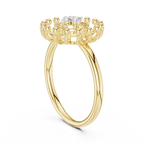 Radiant Sunflower Diamond Ring