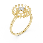 Radiant Sunflower Diamond Ring