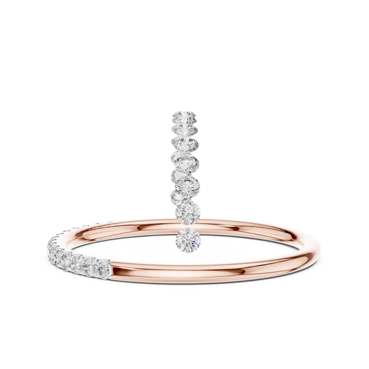 Golden Halo Diamond Ring