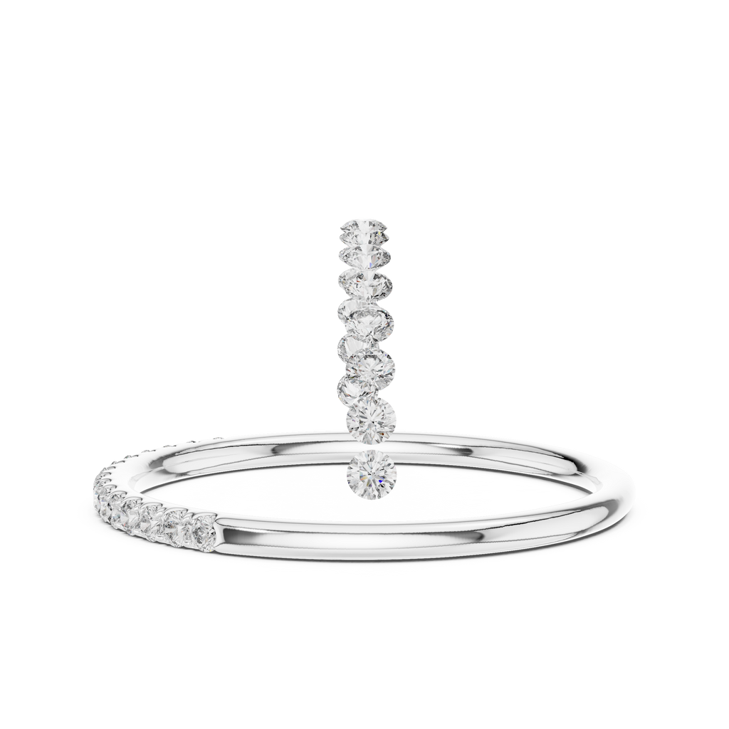 Golden Halo Diamond Ring