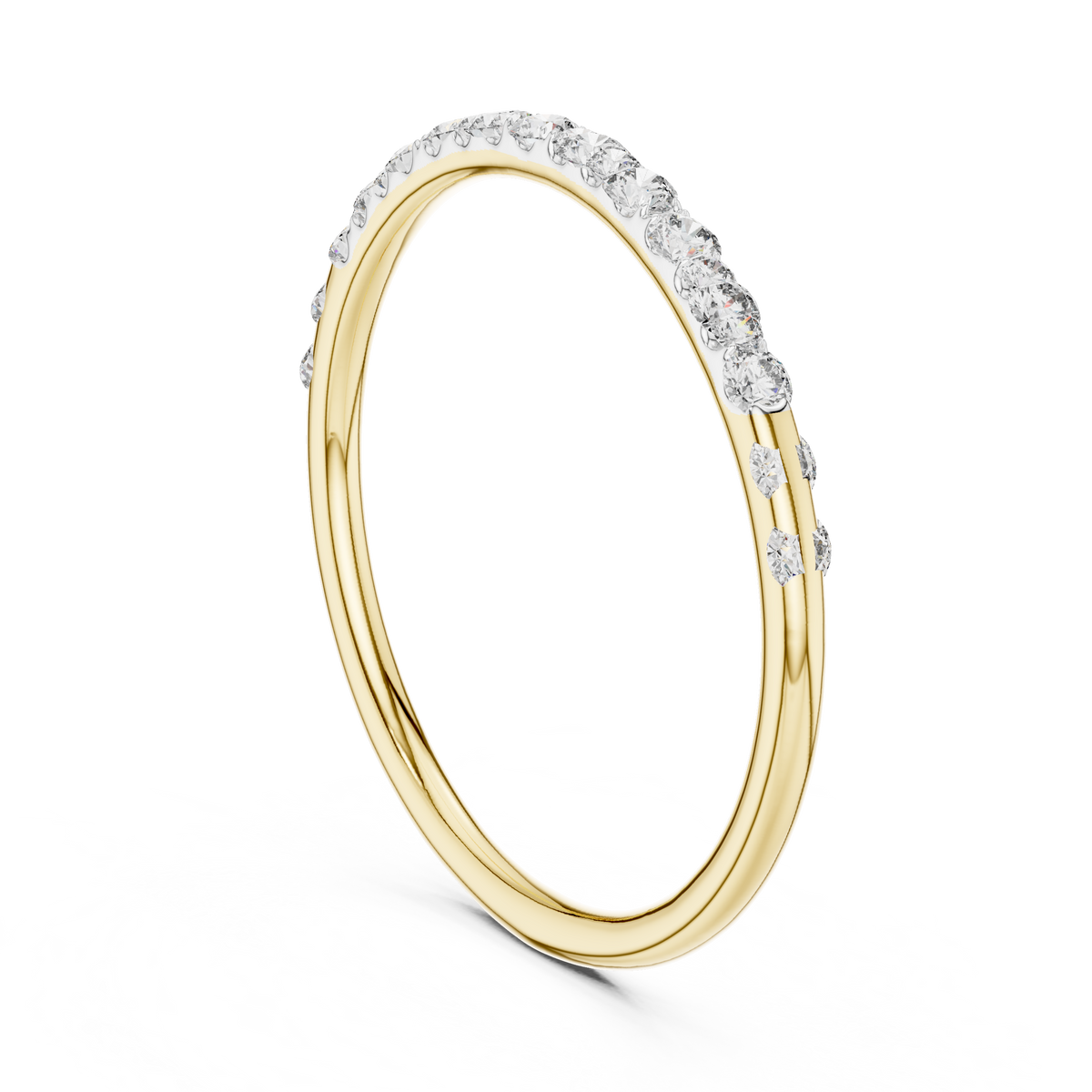 Golden Halo Diamond Ring