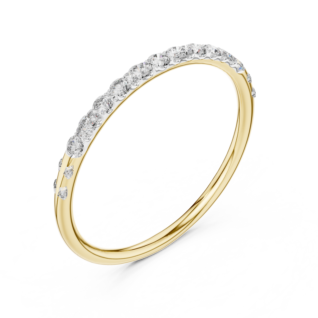 Golden Halo Diamond Ring