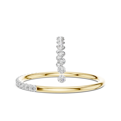 Golden Halo Diamond Ring