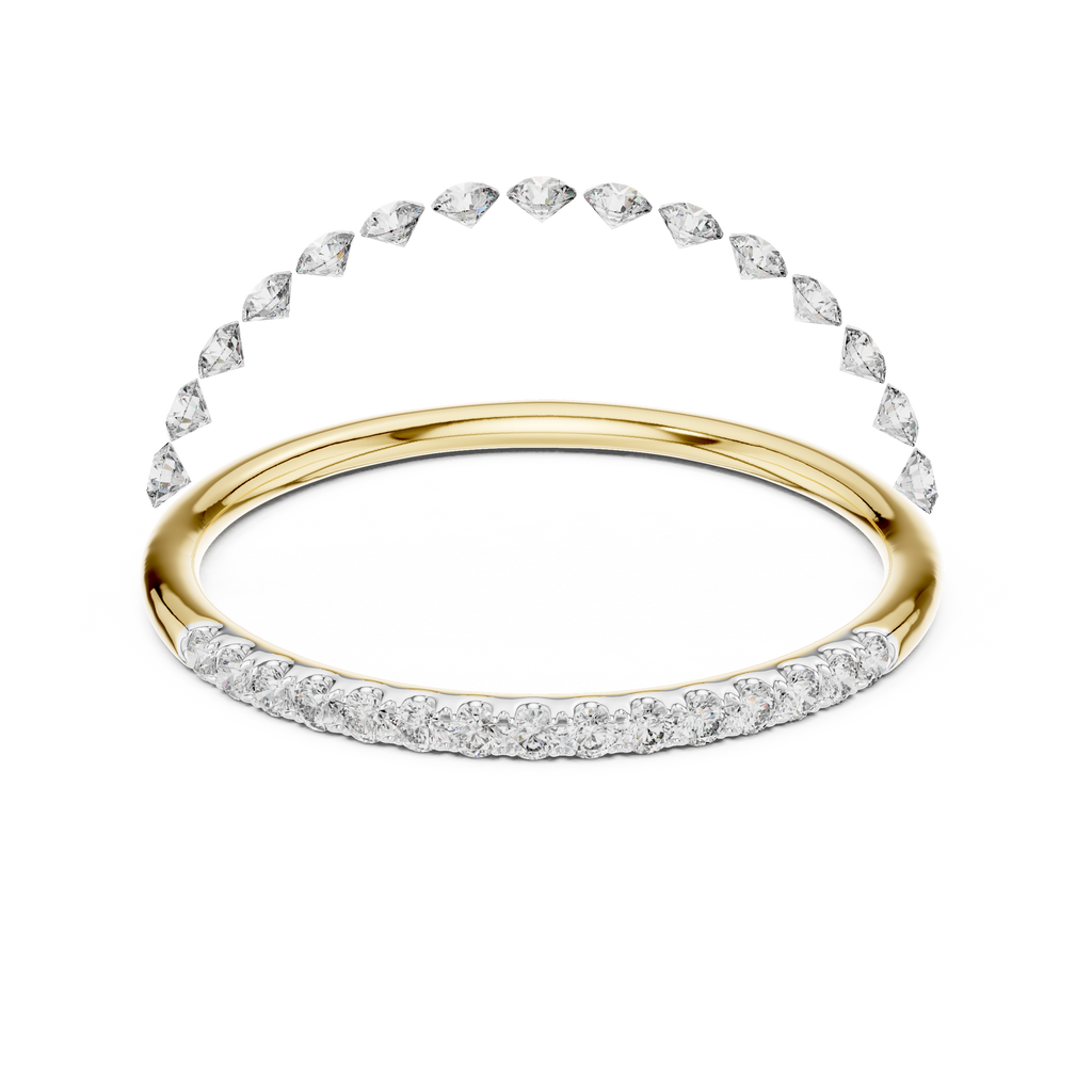 Golden Halo Diamond Ring
