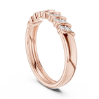 Sparkling Diamond Twist Band Ring – Modern White Gold Design