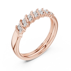 Sparkling Diamond Twist Band Ring – Modern White Gold Design