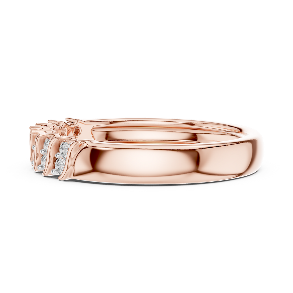 Sparkling Diamond Twist Band Ring – Modern White Gold Design