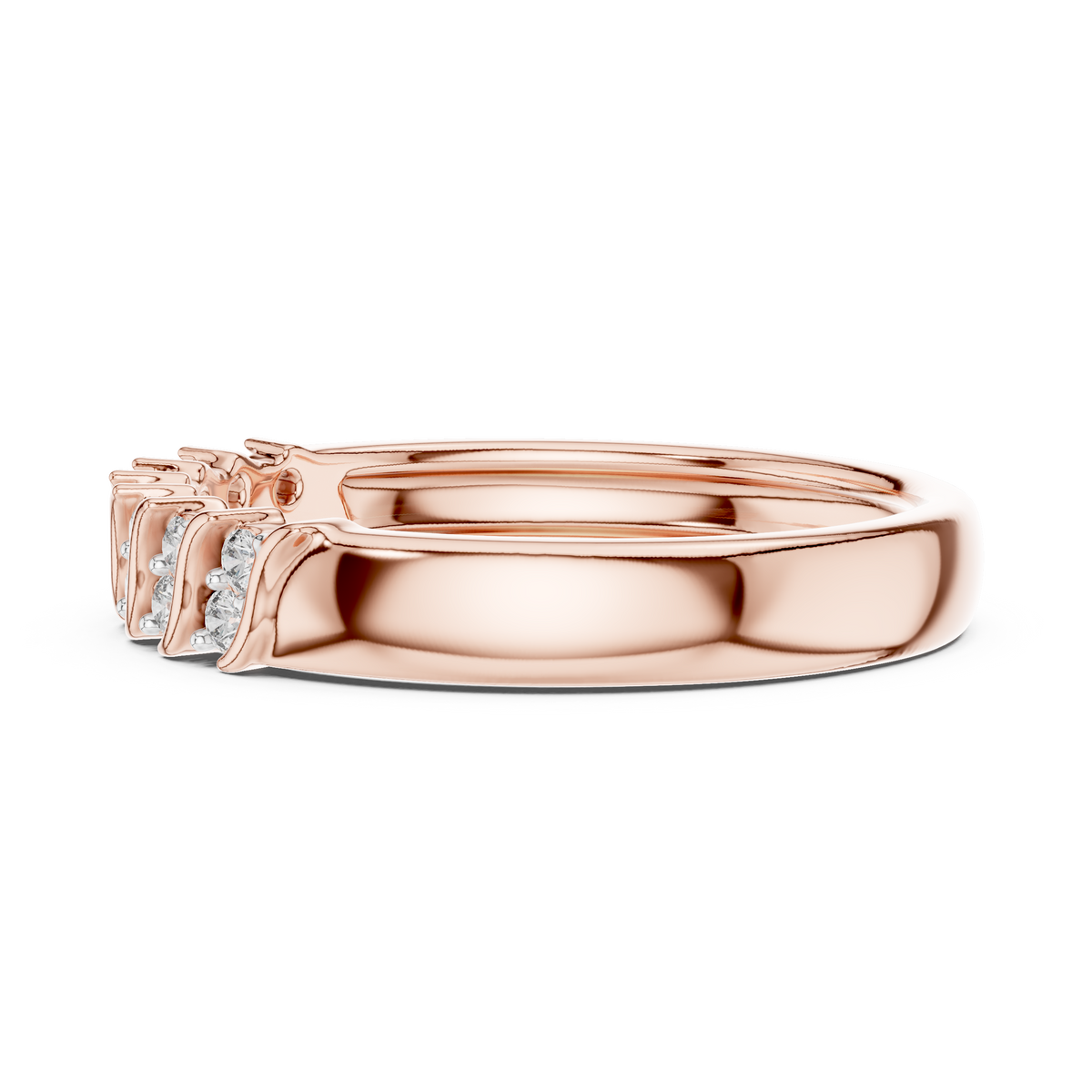 Sparkling Diamond Twist Band Ring – Modern White Gold Design